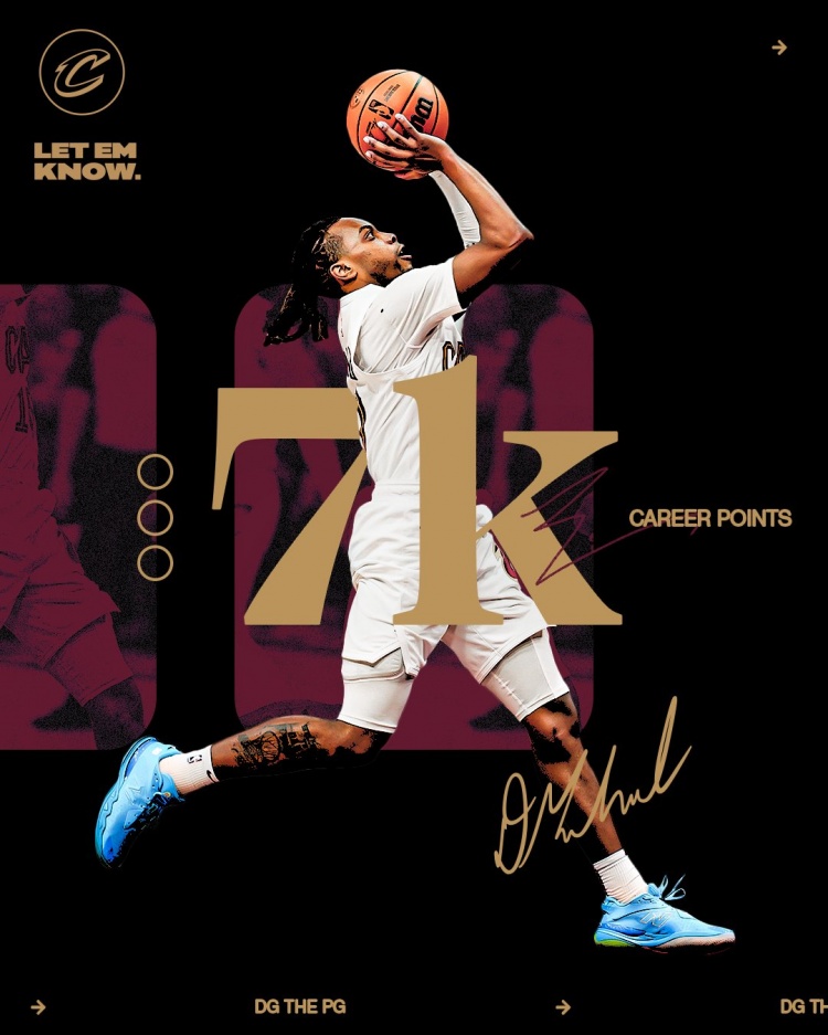 未來可期！加蘭騎士生涯得分達(dá)到7000分 隊(duì)史第11位！