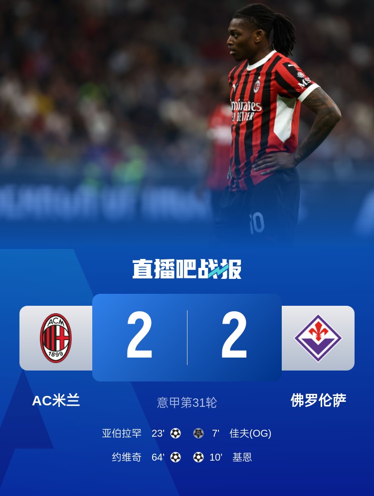 孔塞桑上任后米蘭有13場比賽先丟球落后，最終戰(zhàn)績?yōu)?勝1平6負